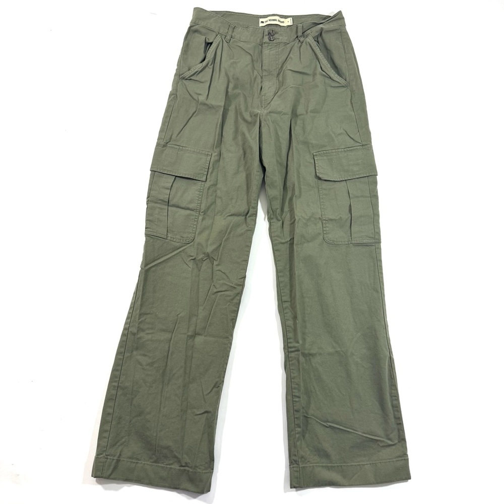 The Normal Brand James Canvas Cargo Trouser in Dusty Olive - Picture 2 of 11